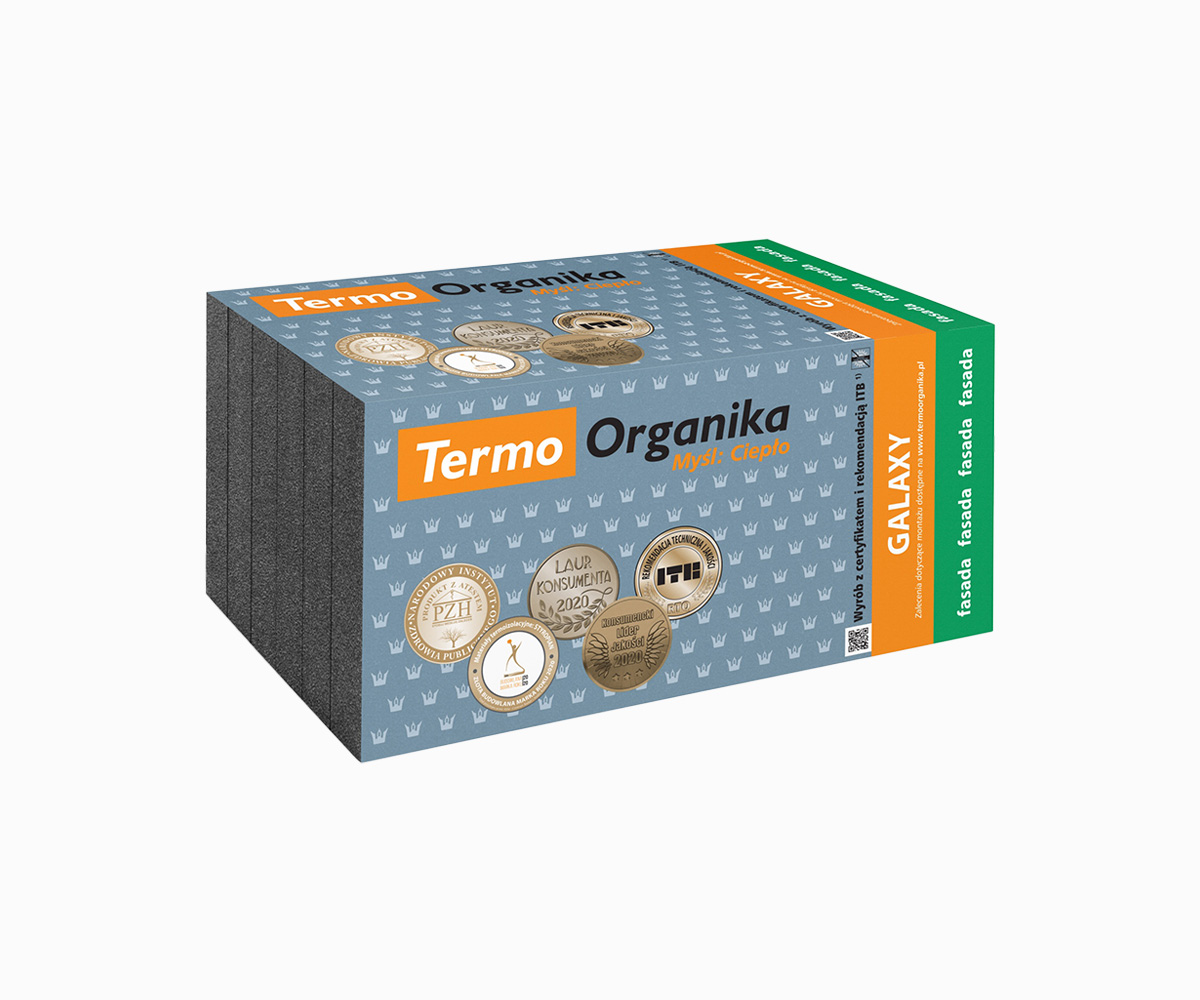 TERMO ORGANIKA GALAXY fasada 150 mm grafitinio EPS plokščių pakuotė